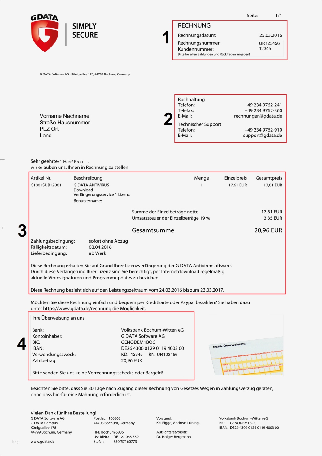 Rechnung Bei Krankenkasse Einreichen Vorlage Neu Ihre G Data Rechnung