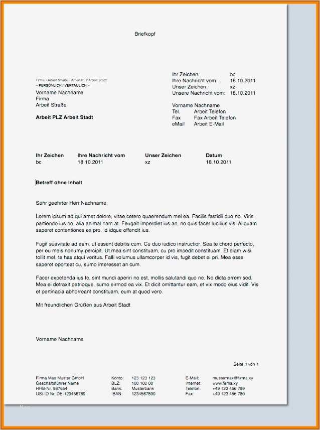 Rechnung Din 5008 Vorlage Hübsch 15 Geschaftsbrief Din 5008 Vorlagen123 Vorlagen123