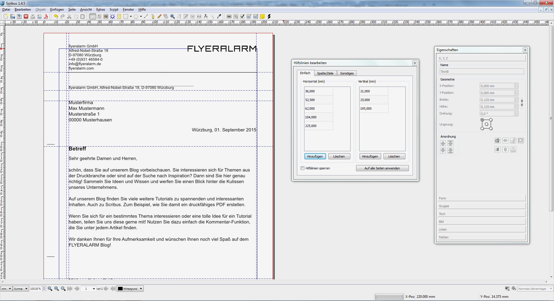Rechnung Din 5008 Vorlage Inspiration Tutorial Einen Geschäftsbrief Mit Scribus 1 4 5 Erstellen