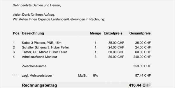 Rechnung Erstellen Vorlage Kostenlos Gut Rechnungsvorlage Kostenlos Word & Excel