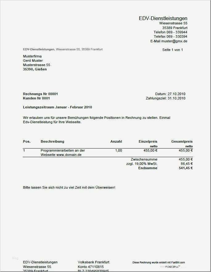 Rechnung Erstellen Word Vorlage Bewundernswert Erfreut Erstellen Sie Eine Rechnung In Microsoft Word