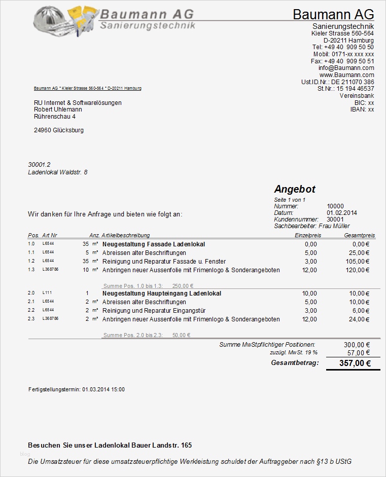 45 Schönste Rechnung Hausmeisterservice Vorlage Foto 2 Handwerkersoftware Handwerkerprogramm