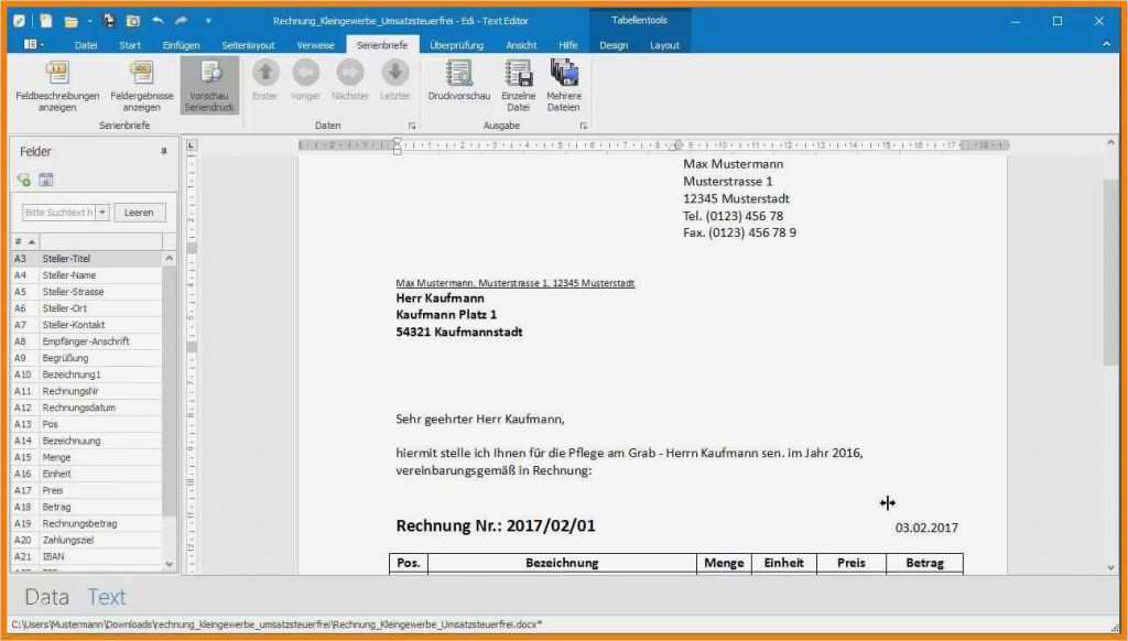 Rechnung Kleinunternehmer Vorlage Erstaunlich 9 Excel Rechnung