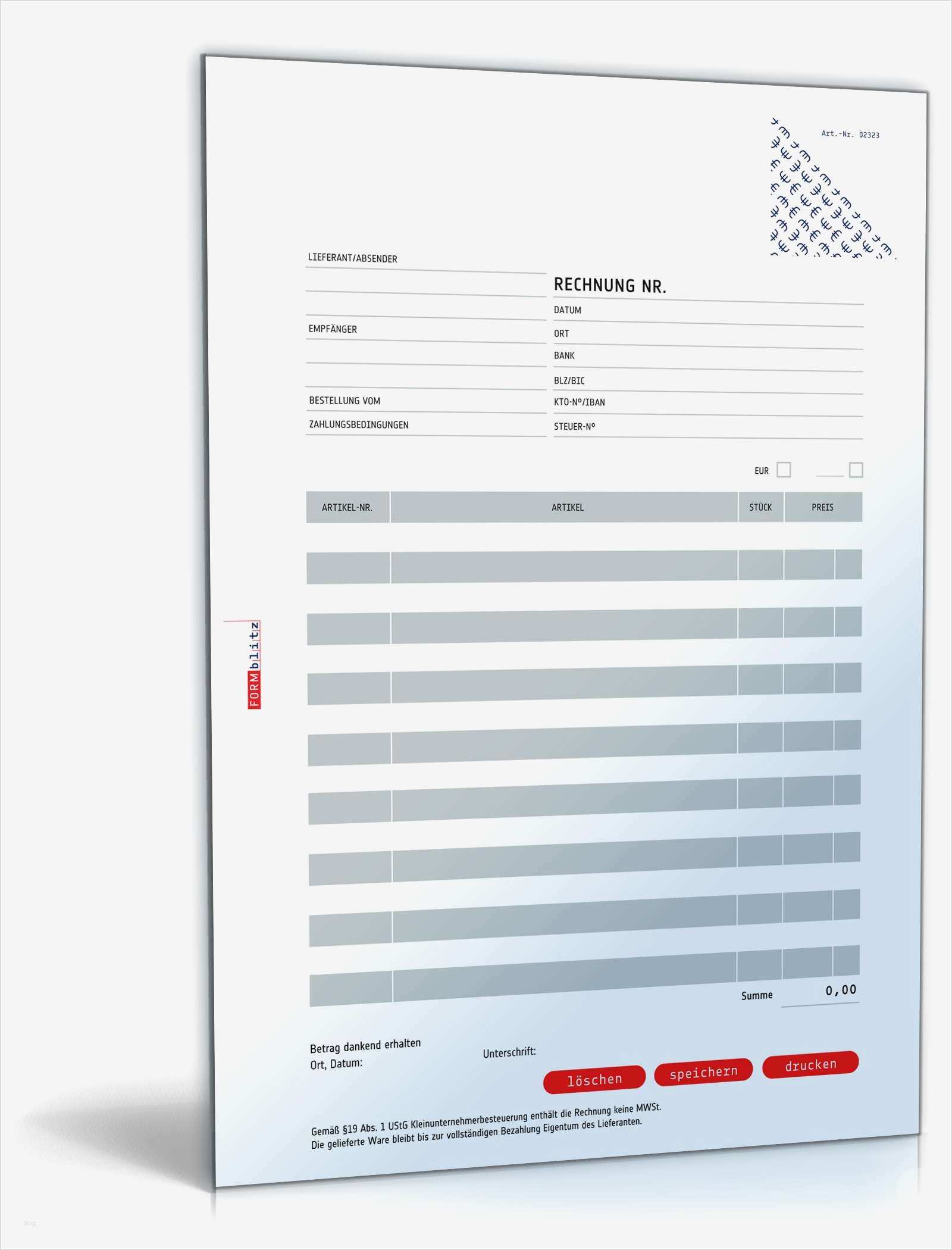 Rechnung Kleinunternehmer Vorlage Luxus Rechnung Kleinunternehmer Ohne Mehrwertsteuer