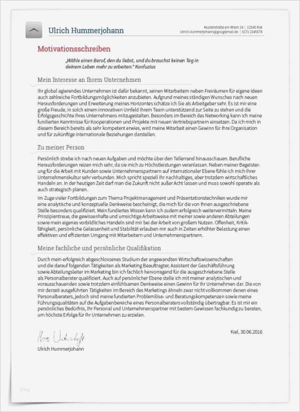 Rechnung Promotion Vorlage Beste Motivationsschreiben Fuhrungskraft Muster