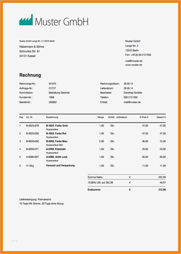 Rechnung Promotion Vorlage Neu 8 Honorarrechnung Muster