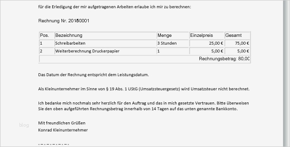 Rechnung Schreiben Kleingewerbe Vorlage Angenehm Vorlage Rechnung Kleingewerbe Rechnung Kleingewerbe