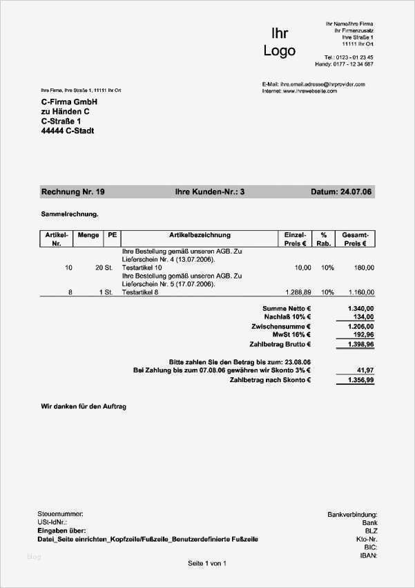 Rechnung Schreiben Vorlage Kostenlos Word Best Of Line Auf Rechnung Rechnungsvorlage Mit Mehrwertsteuer