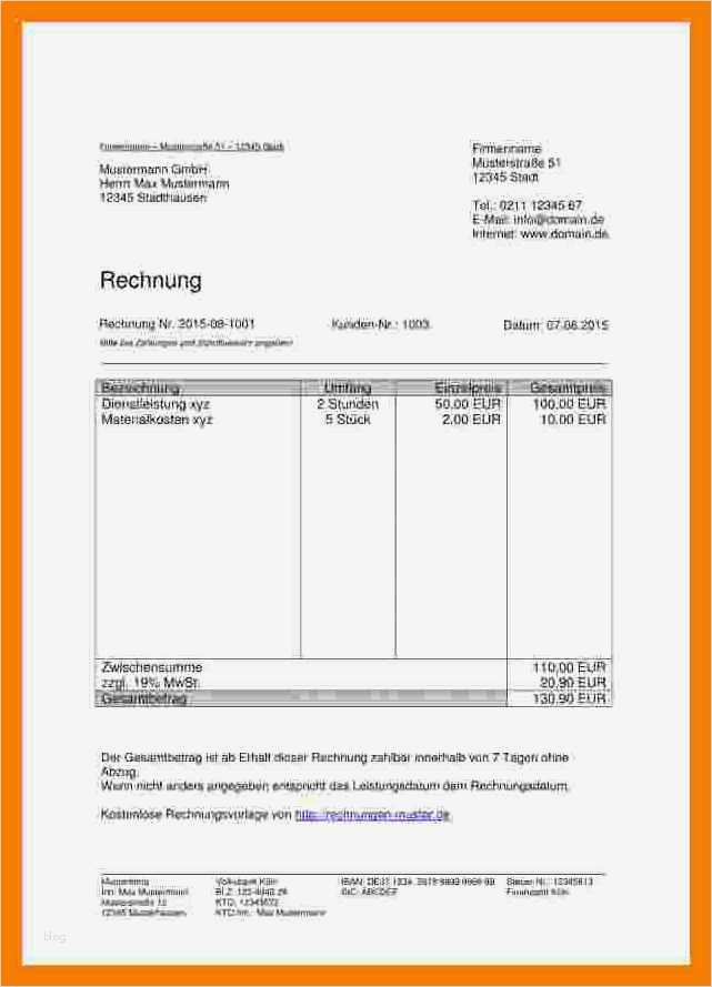 11 privat rechnung schreiben