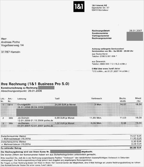 Rechnung Vorlage Neu Rechnungsvorlage Mit Mehrwertsteuer Rechnungsvorlag