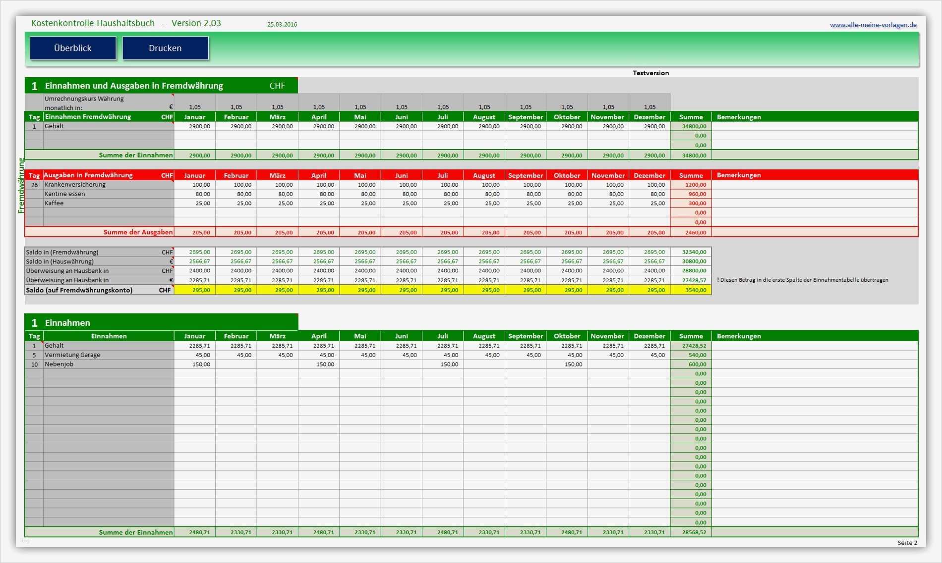 Rechnungseingangsbuch Excel Vorlage Kostenlos Beste Kostenkontrolle Haushaltsbuch 2 03