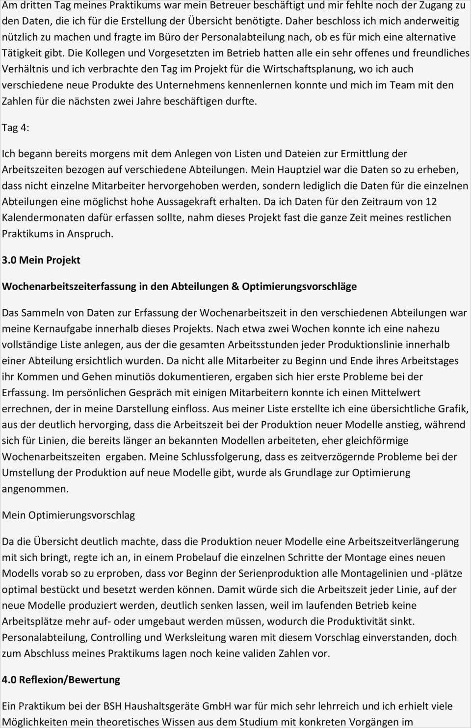 Reflexion Vorlage Elegant Muster Praktikumsbericht Pdf