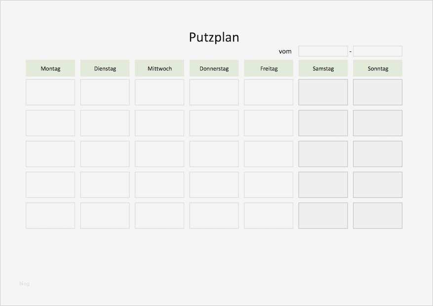 Reinigungsplan Büro Vorlage Neu Putzplan Vorlage Für Familien Paare Wg – Muster Vorlage