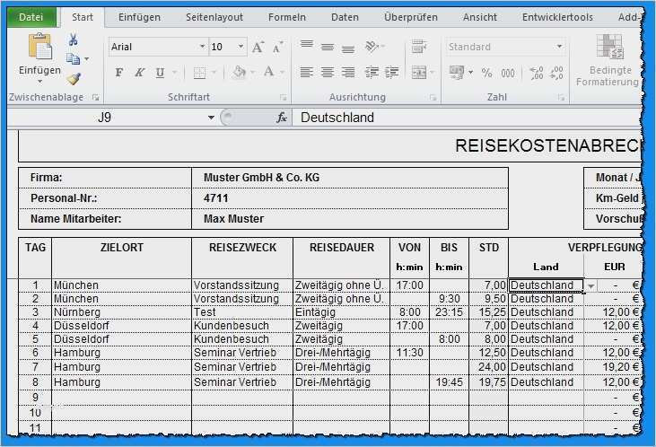 Reisekostenabrechnung Vorlage 2017 Großartig tolle Reisekostenformular Vorlage Ideen Beispiel