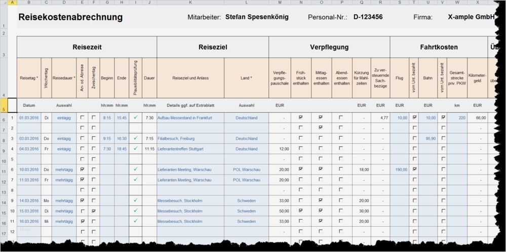 Reisekostenabrechnung Vorlage Excel Schön Großartig Excel Reisekosten Vorlage Fotos Beispiel