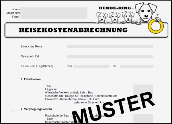 Reisekostenabrechnung Vorlage Kostenlos Schön Hundetrainer – Hunde Ring Berufe