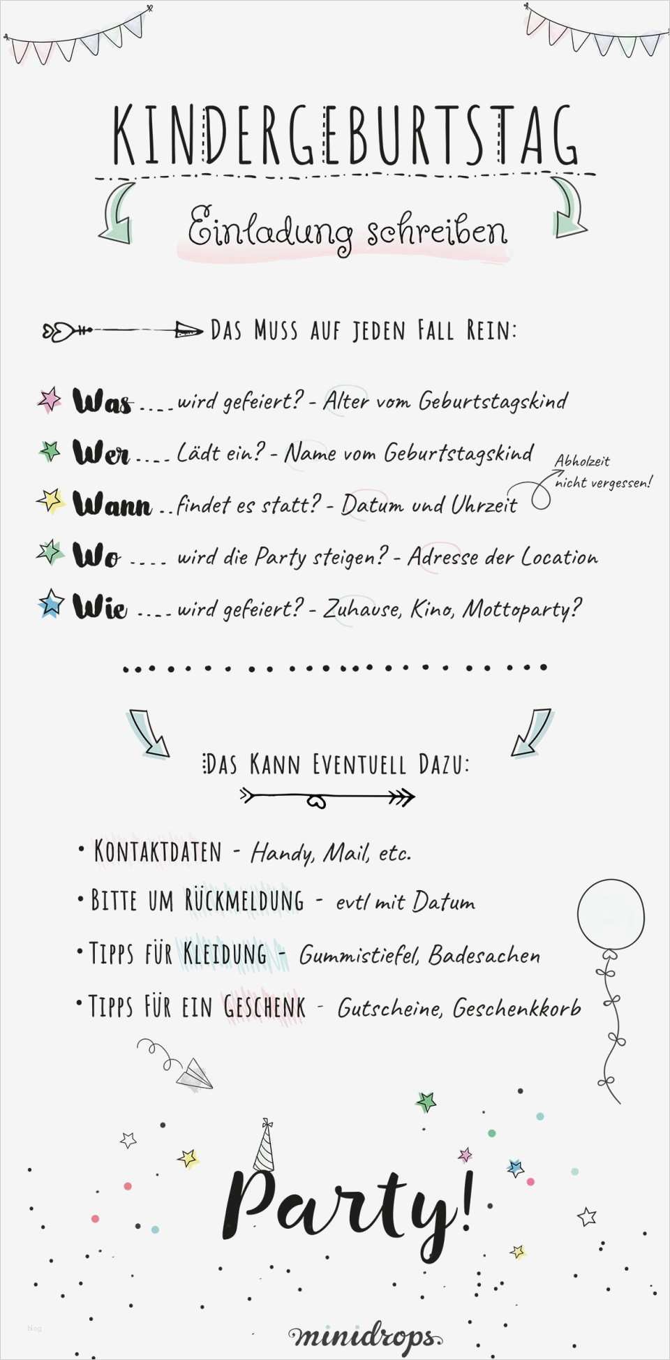 Reisevollmacht Kind Mit Einem Elternteil Vorlage Best Of Text Ideen Für Einladung Zum Kindergeburtstag • Minidrops