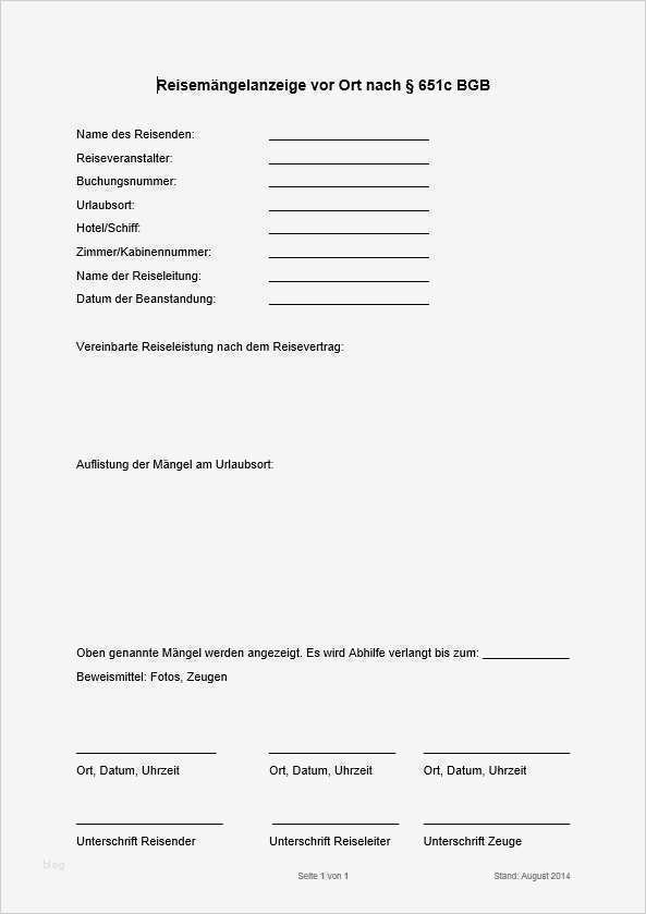 Reisemängel reklamieren Entschädigung für Mängel im