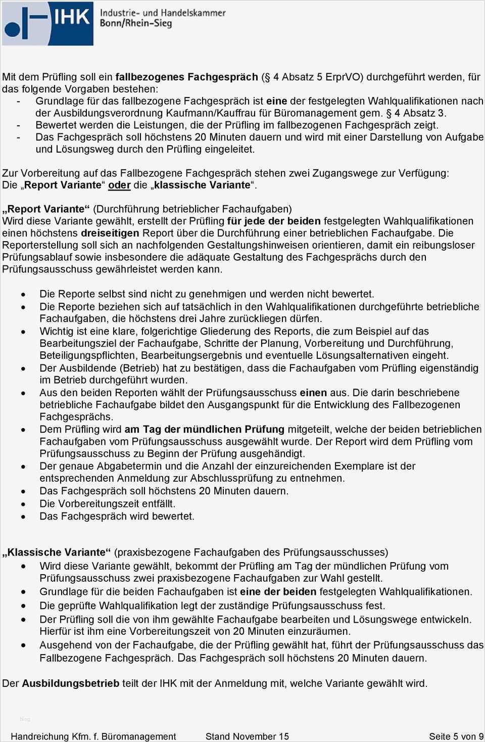 Report Mündliche Prüfung Industriekaufmann Vorlage Cool Handreichung Zur Gestreckten Abschlussprüfung Kaufmann