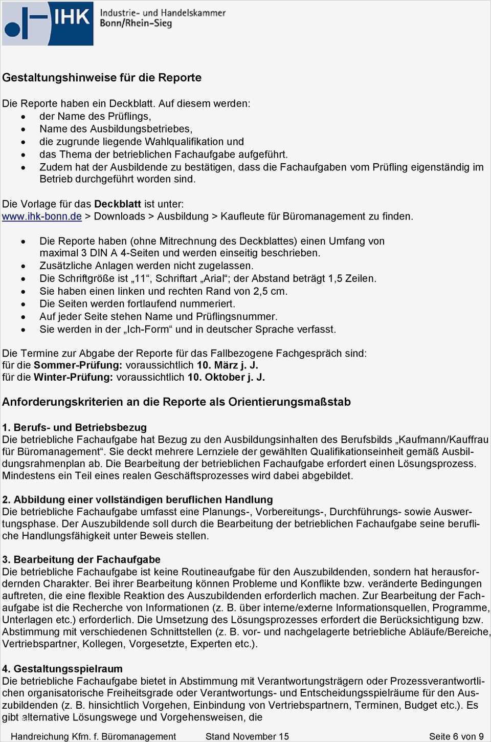 Report Mündliche Prüfung Industriekaufmann Vorlage Fabelhaft Report Industriekaufmann Muster Pdf File