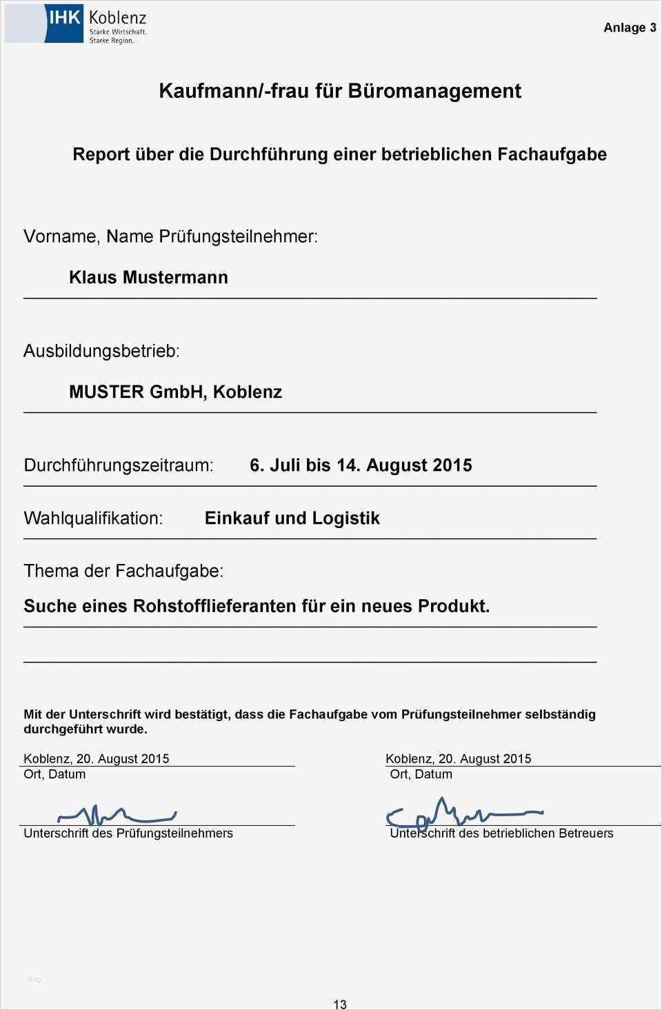 Report Mündliche Prüfung Industriekaufmann Vorlage Schön Informationen Zur Abschlussprüfung Pdf