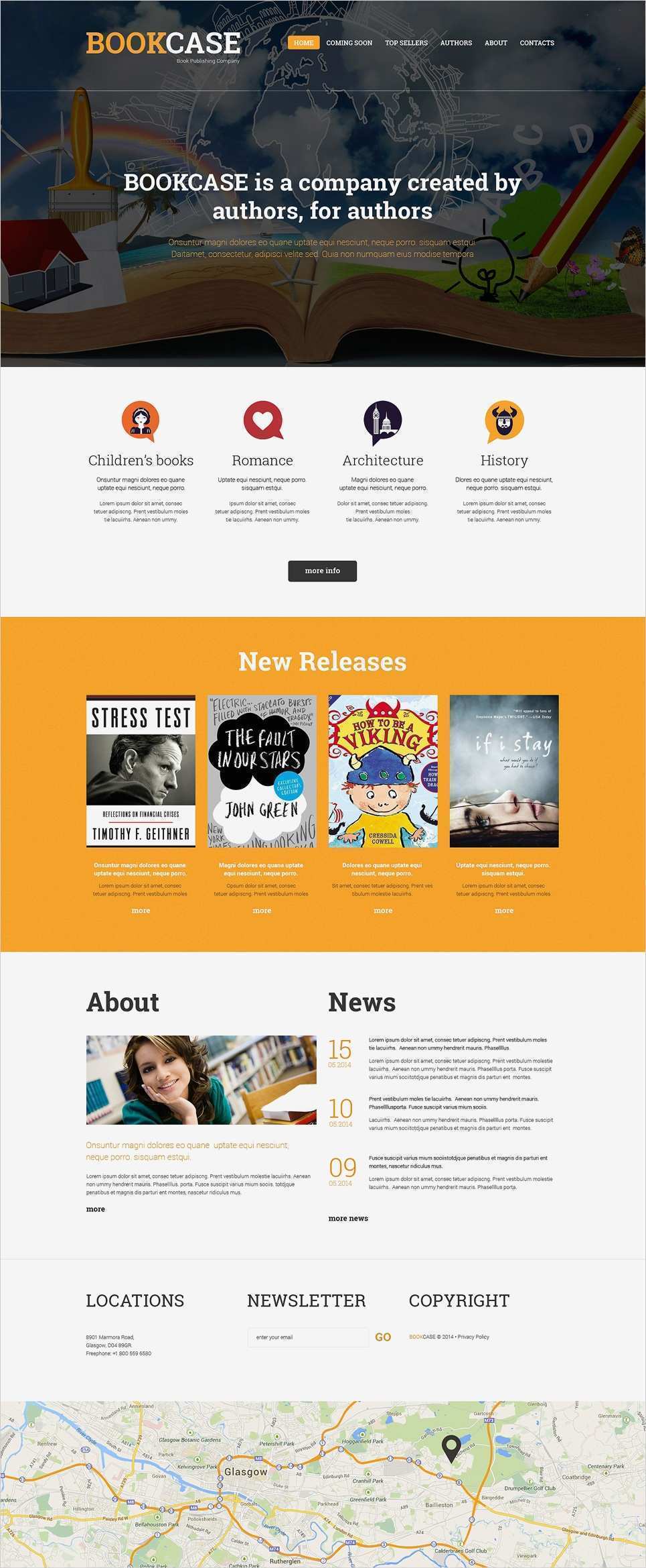 Responsive Vorlagen Erstaunlich Website Vorlage Für Verlag