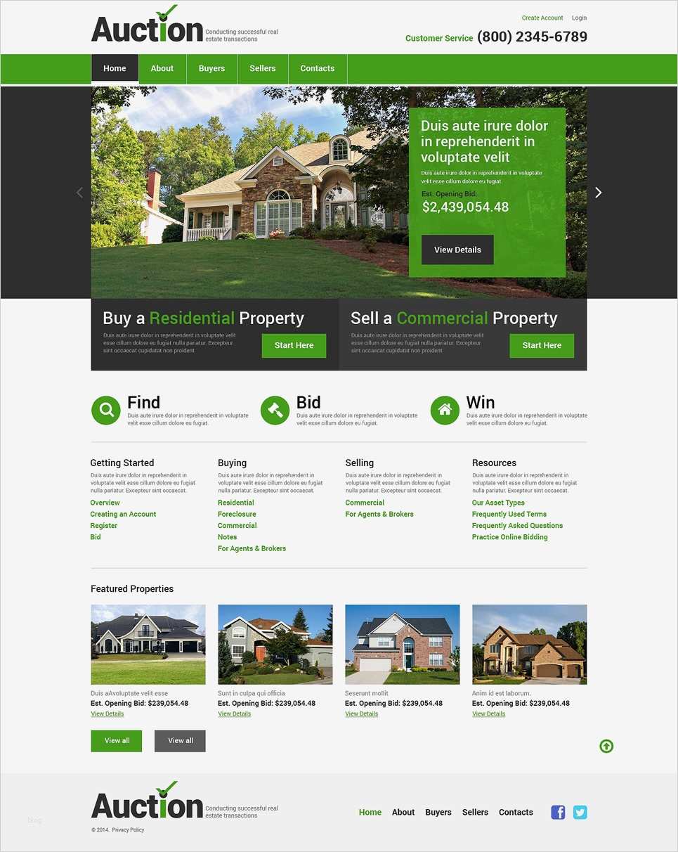 Responsive Vorlagen Hübsch Website Vorlage Für Immobilienagentur