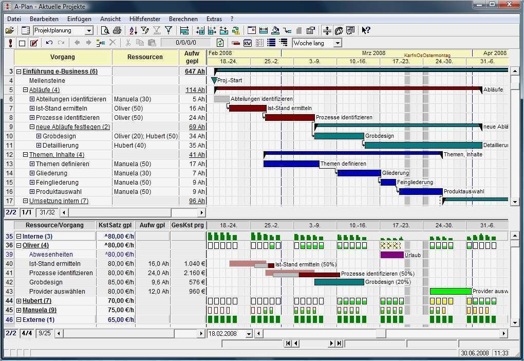 Ressourcenplanung Excel Vorlage Neu A Plan 2009 Bei Freeware Download