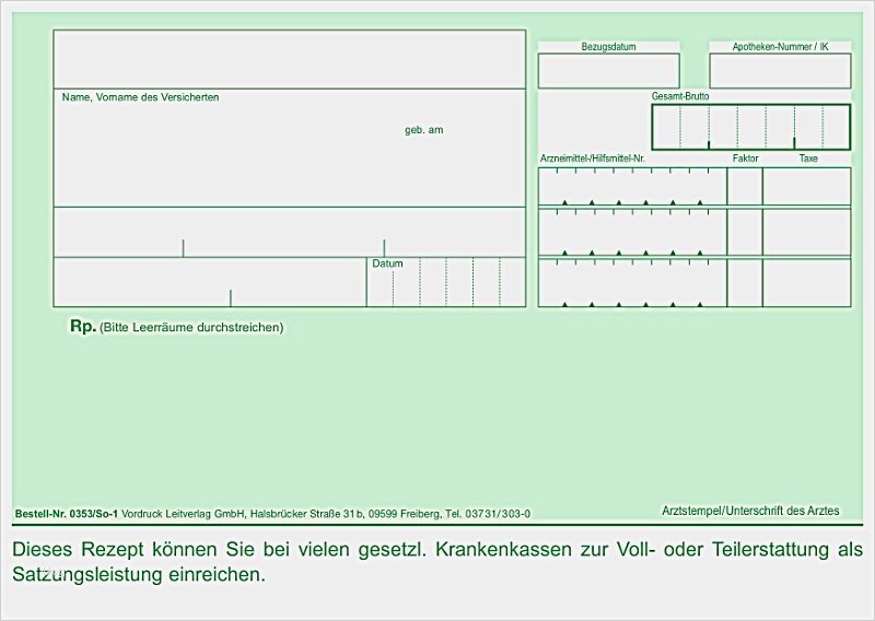 Rezept Vorlage Cool Privatärztliche formulare