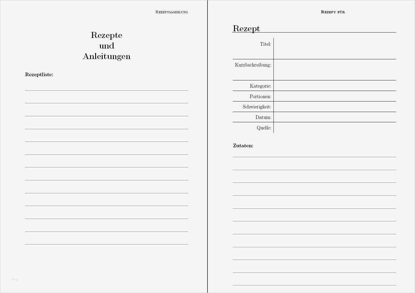 Rezept Vorlage Erstaunlich Jannschulz Mein Roter Faden