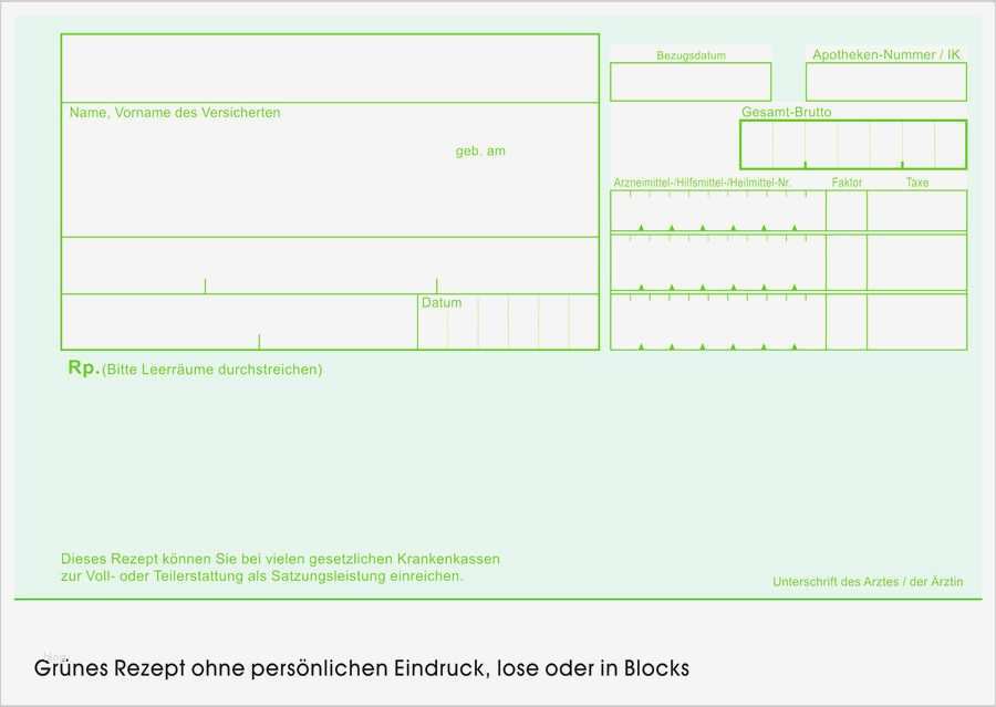 Rezept Vorlage Schönste Praxisschilder Hörmann Grünes Rezept