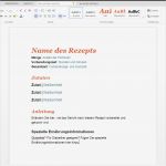 Rezeptbuch Vorlage Word Süß Rezept Als Vorlage Zum Runterladen – Wordvorlage