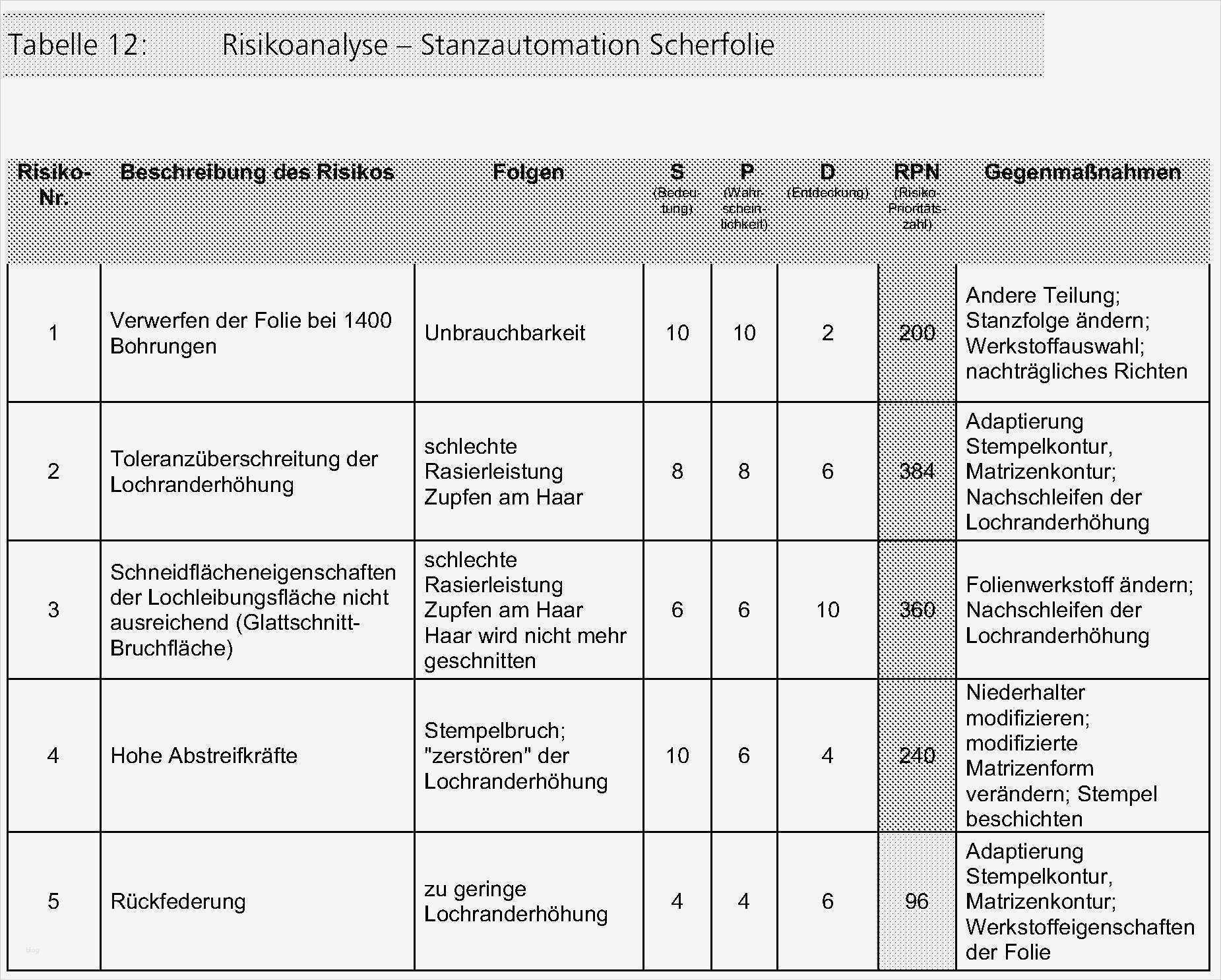 Nett Vorlage Der Risikobewertung Ideen Entry Level