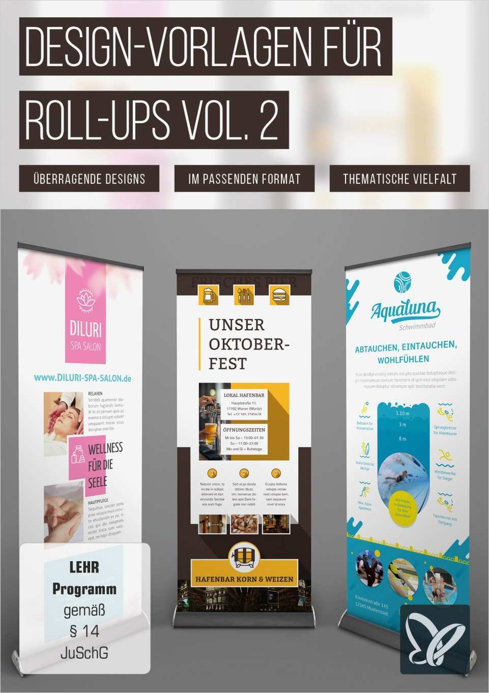 Roll up Design Vorlagen Überragendes gestalten
