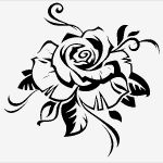 Rose Zeichnung Vorlage Erstaunlich Wandtattoo Rose Pflanzen Motive