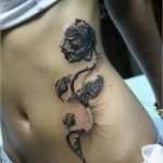 Rosen Tattoo Vorlagen Kostenlos Angenehm Rose Tattoo Bauch Hüfte Frau Tattoos
