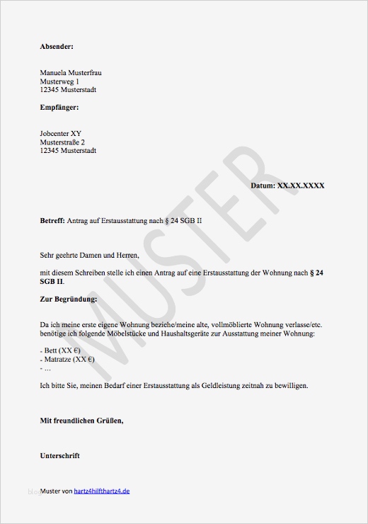 Rückerstattung Krankenkasse Vorlage Einzigartig Hartz 4 Antrag Muster Für Alle Belange
