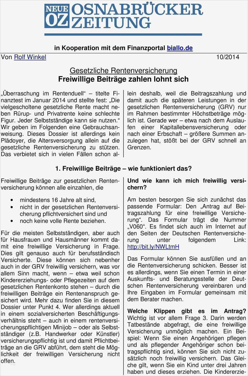 Rürup Rente Beitragsfrei Stellen Vorlage Gut Gesetzliche Rentenversicherung Freiwillige Beiträge Zahlen