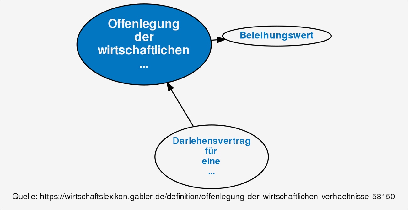 fenlegung der wirtschaftlichen Verhältnisse