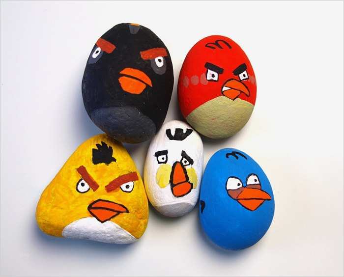 Salzteig Basteln Vorlagen Bewundernswert Basteln Mit Kindern Angry Birds Steine Basteln Mit