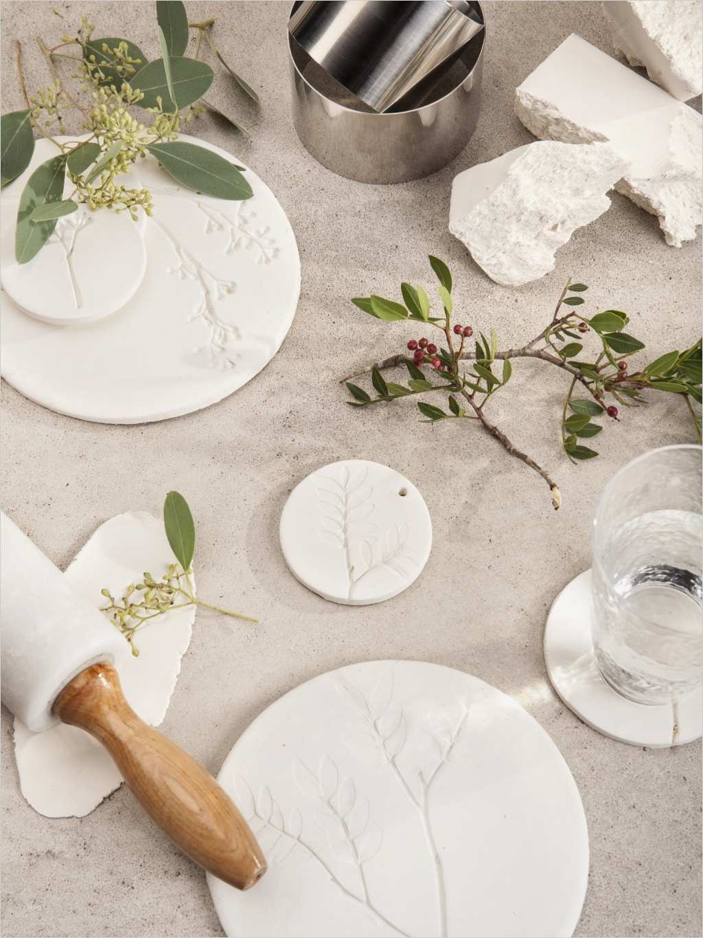 Salzteig Basteln Vorlagen Erstaunlich Diy Pflanzenfossil Aus Keramik