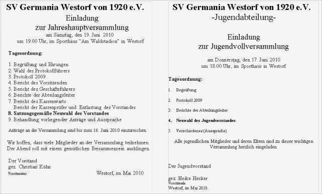 Satzung Vorlage Erstaunlich Einladung Mitgliederversammlung Satzungsanderung Muster
