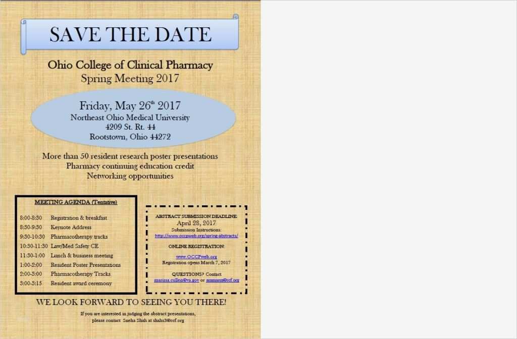 53 Best Of Save the Date Email Vorlage Business Vorräte 1 Save the Date Email Vorlage Business Best Of Occp Home Occp Spring Meeting 2017