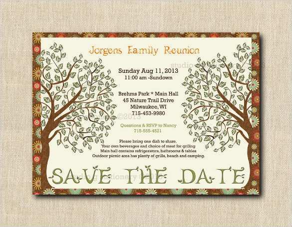 34 Family Reunion Invitation Template Free PSD Vector