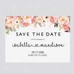 Save the Date Vorlage Word Erstaunlich Printable Save the Date Template Card Floral Save the Date