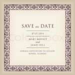 Save the Date Vorlage Word Luxus Hochzeit Speichern Das Datum Mit Rahmens Im Renaissance