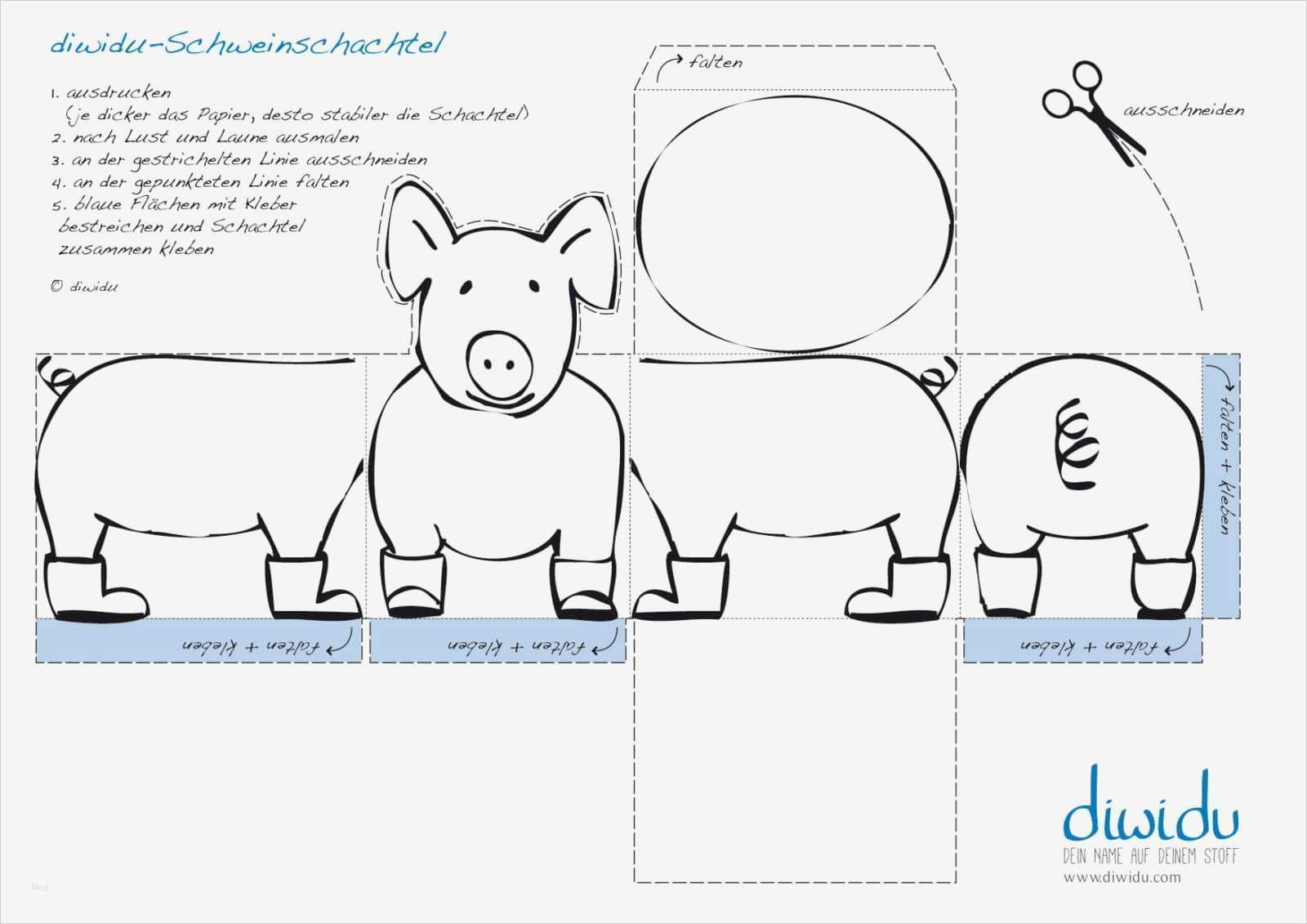 69 Großartig Schachtel Basteln Vorlage Zum Ausdrucken Vorräte 2 Schweinchen Schachtel selber basteln HANDMADE Kultur
