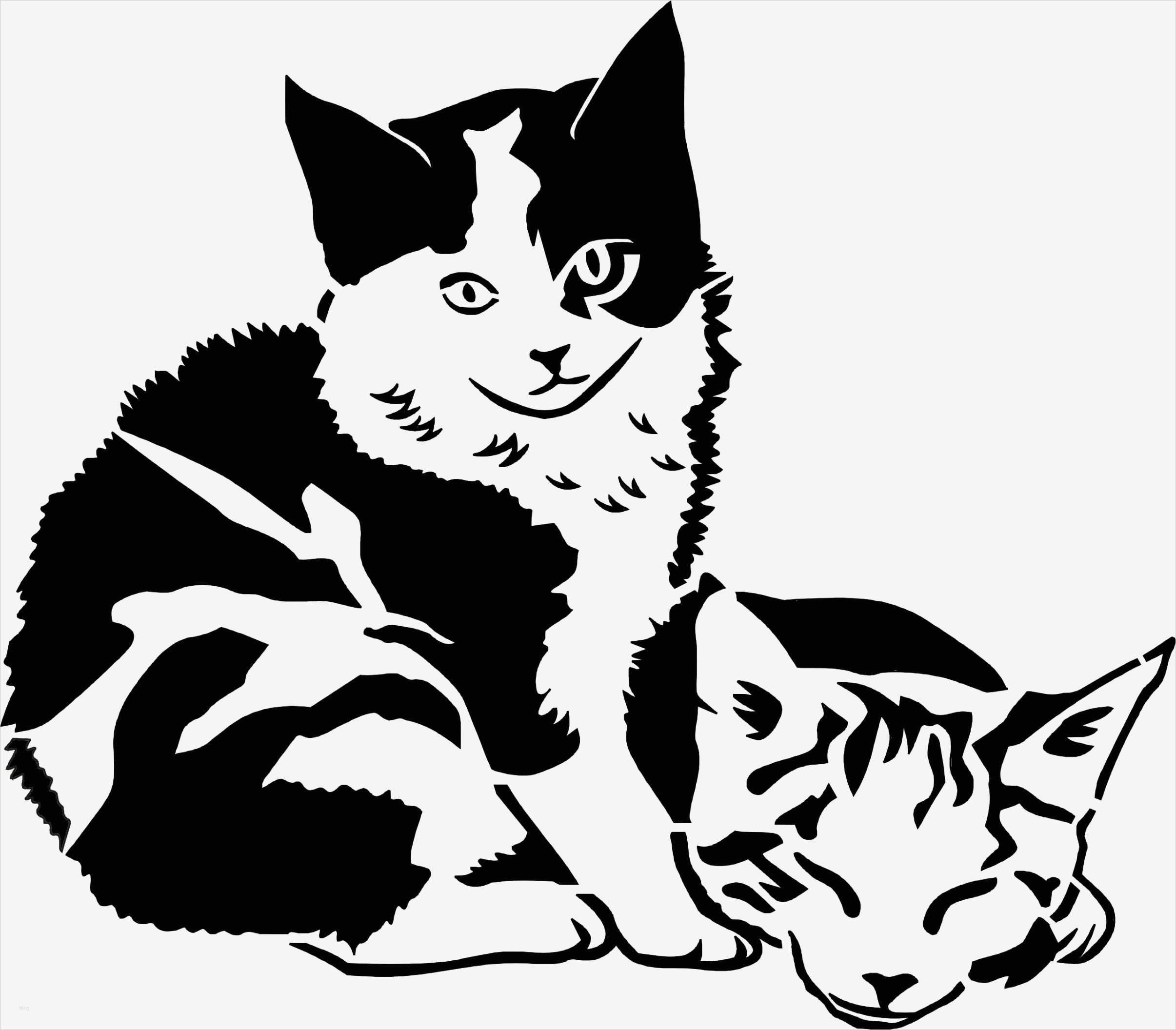 Scherenschnitt Vorlagen Katzen Neu Stencil Schablone 2 Kätzchen Vorlagen