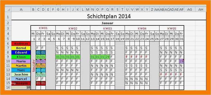 Schichtplan Excel Vorlage Gut 15 Schichtplan Excel