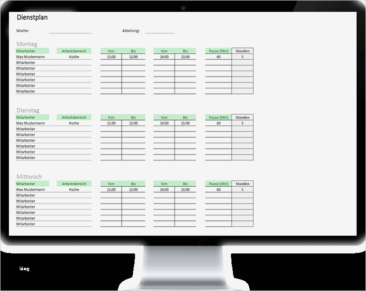 Schichtplan Excel Vorlage Kostenlos Erstaunlich Dienstplan Mit Excel Erstellen Kostenlos Zum Download
